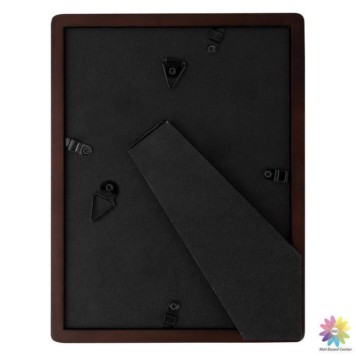 Rounded Corner 6x8 Wood Frame For 5x7 Photos With White Mat and Real Glass Brown (6 Pcs per Box)
