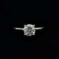 S925 Solitarie Moissanite Diamond Ring - 4-Prong Set