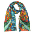 Salmon Spirit Fish indigenous art shawl by Don Chase Canada