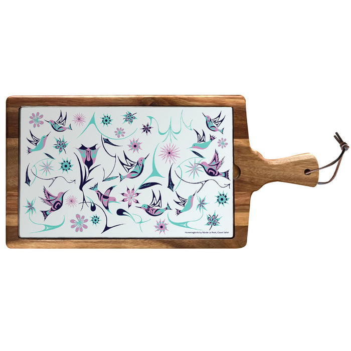 Serving Board Hummingbird by Nicole La Rock indigenous art gift by Nicole La Rock Canada
