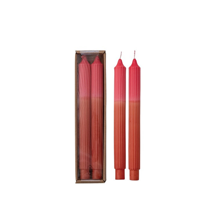 Set of 2 Unscented 2-Tone Pleated Taper