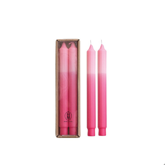 Set of 2 Unscented 2-Tone Pleated Taper