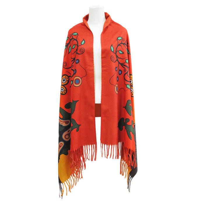Seven Grandfather Teachings indigenous art shawl by Cody Houle Canada