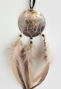 Shell Dream Catcher with 2.25 inch shell center indigenous art gift by Monague Canada