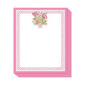 Short Stack- Handpainted Pink Floral Arrangement