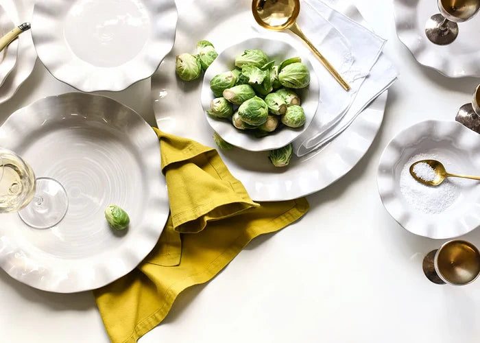 SIGNATURE WHITE RUFFLE FLARE SMALL BOWL