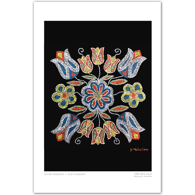 Silver Threads indigenous art gift by Deb Malcolm Canada