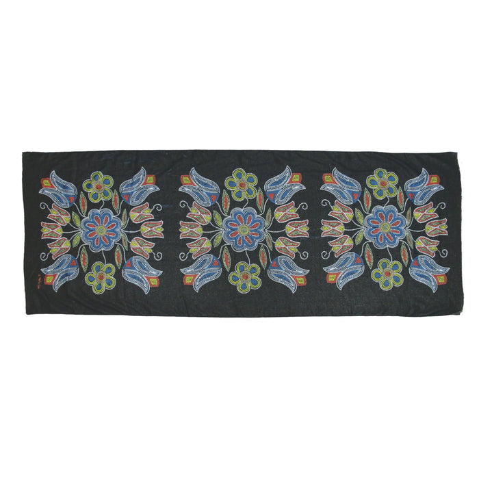 Silver Threads Eco scarf by Metis artist, Deb Malcolm indigenous art shawl by Deb Malcolm Canada