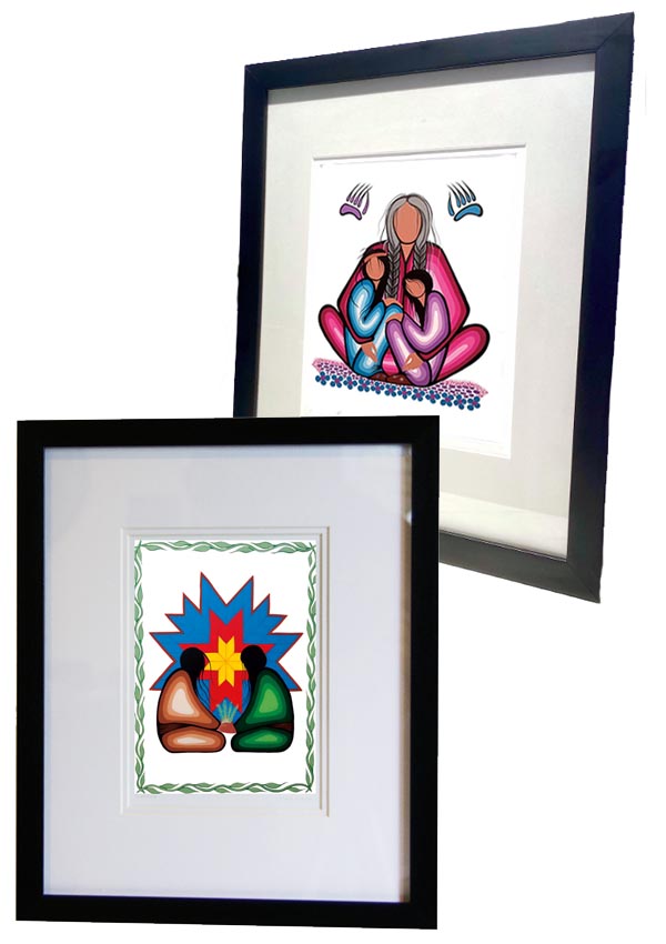 SIMONE MCLEOD Framed Art Card Collection - Choose from a selection of 19 different prints indigenous art gift by Simone McLeod Canada