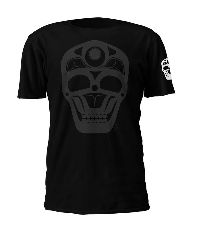Skull Unisex Tshirt indigenous art gift by James Johnson Canada