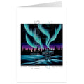 "Sky Dance - Inukshuk" Art Card - Aurora / Northern Lights, artwork by Metis artist Amy Keller-Rempp