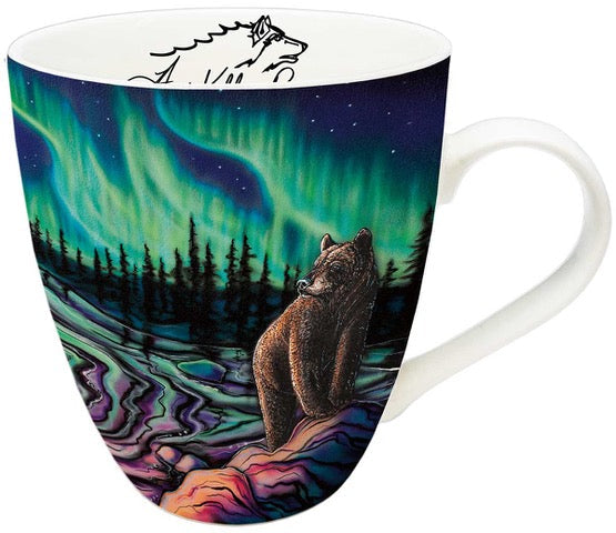 Sky Dance - Northern Light indigenous art mug by Amy Keller Rempp Canada