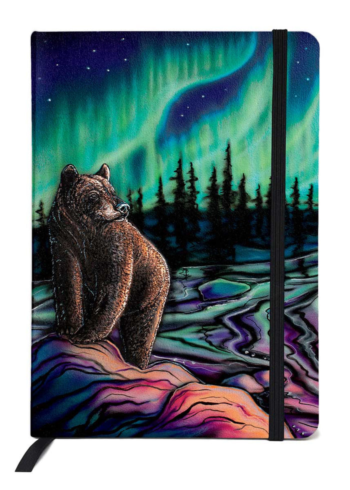 Sky Dance Northern Lights Journal - Metis Artist Amy Keller Rempp - Aurora / Northern Lights indigenous art gift by Amy Keller Rempp Canada