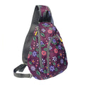 Sling Back Pack -  Ojibwe Florals by Native artist, Storm Angeconeb indigenous art gift by Storm Angeconeb Canada