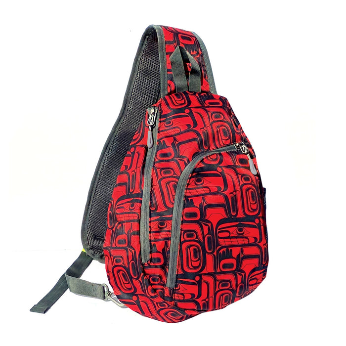 Sling Back Pack - Tradition by Namgis First Nations artist Ryan Cranmer indigenous art gift by Ryan Cranmer Canada