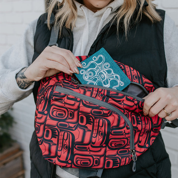 Sling Back Pack - Tradition by Namgis First Nations artist Ryan Cranmer indigenous art gift by Ryan Cranmer Canada