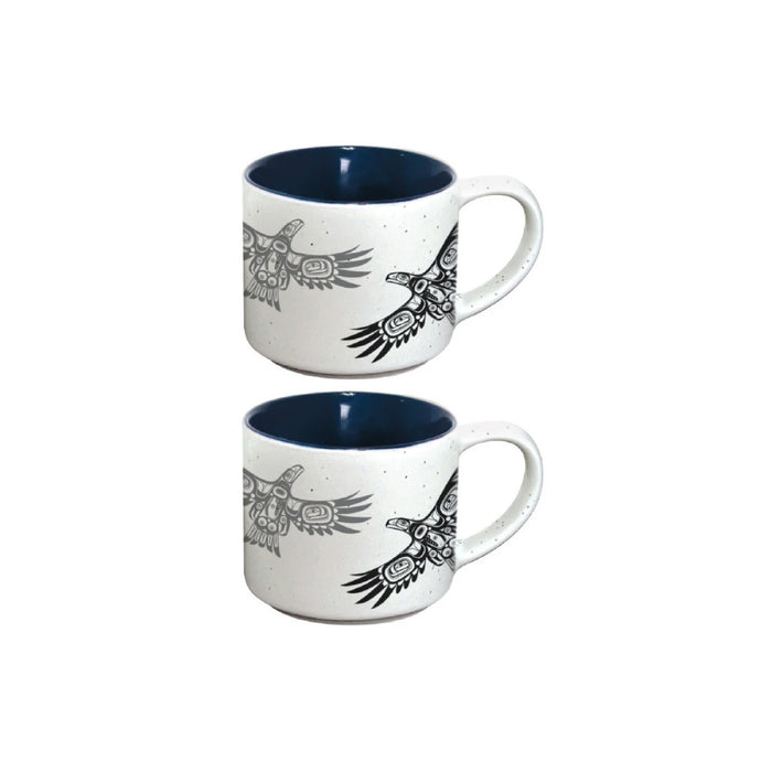 "Soaring Eagle" Espresso mugs, set of two, design by Haida artist Corey Bulpitt