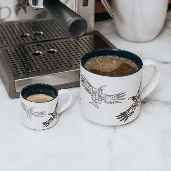 "Soaring Eagle" Espresso mugs, set of two, design by Haida artist Corey Bulpitt