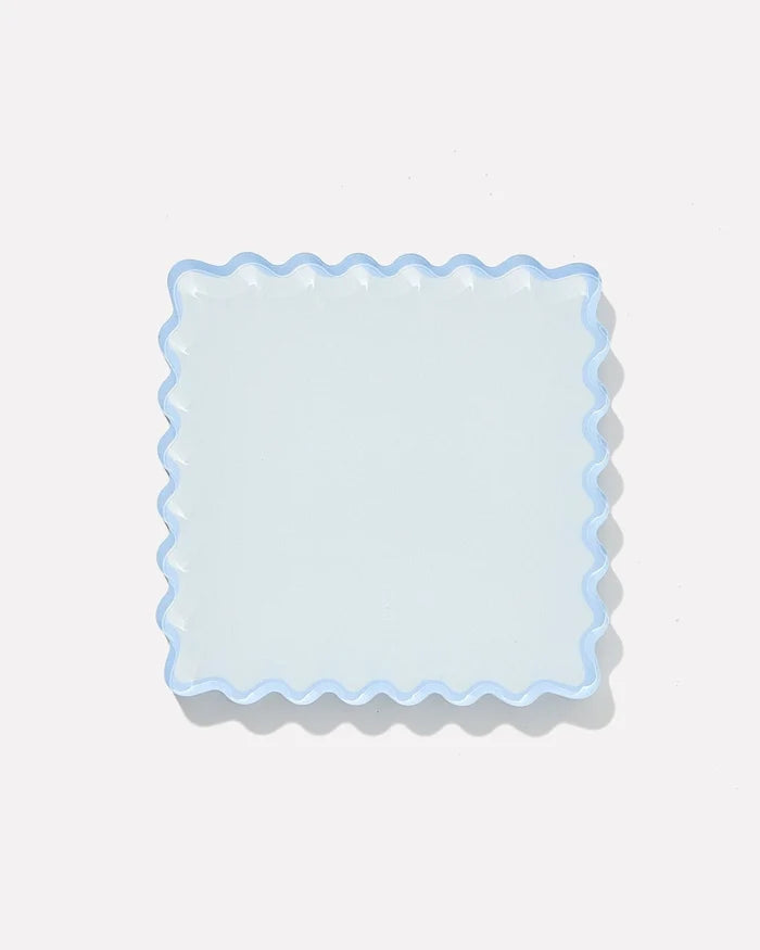 South Carolina Acrylic Coaster - Ivory and Denim