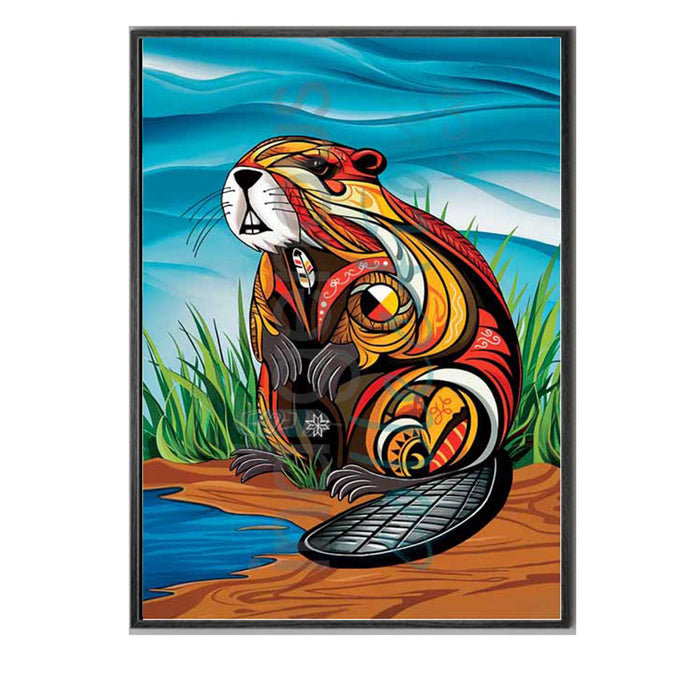 Stephanie White Spirit Beaver Wall Art | Native Art Canada