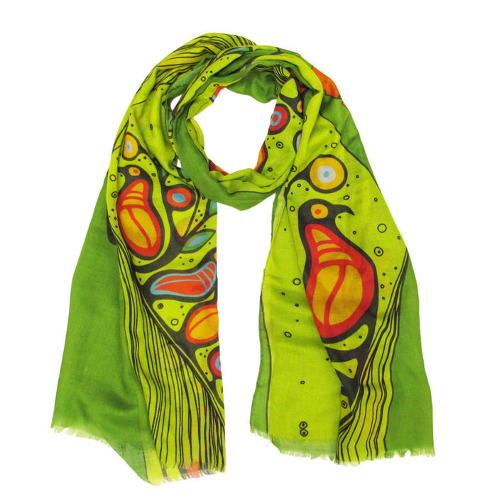 Spirit of the Woodlands indigenous art shawl by Maxine Noel Canada