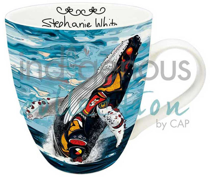 Spirit Whale indigenous art mug by Stephanie White Canada