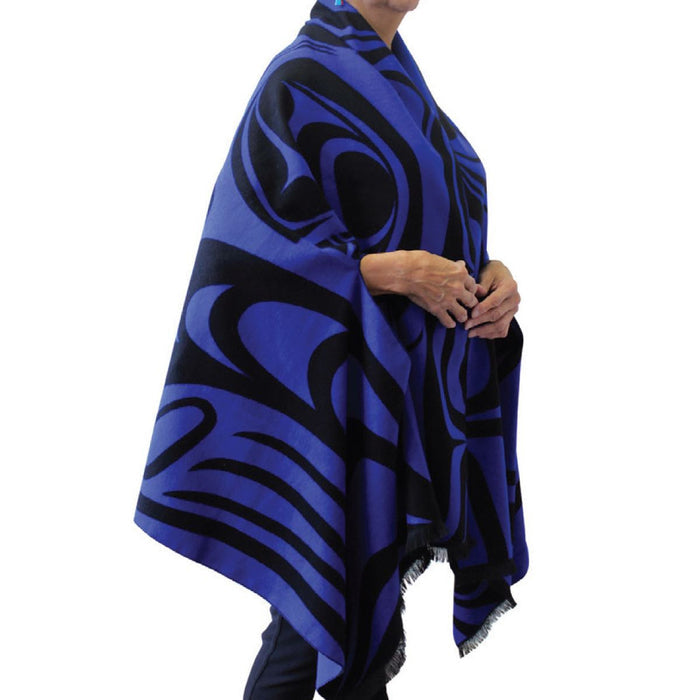 Spirit Wolf indigenous art shawl by Paul Windsor Canada
