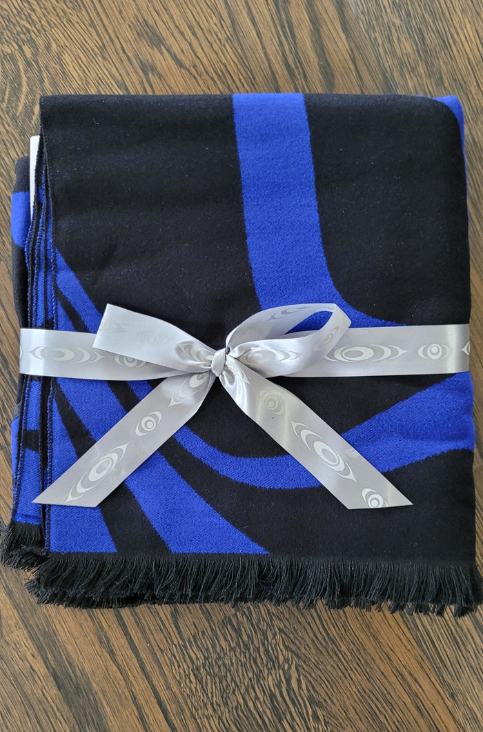 Spirit Wolf indigenous art shawl by Paul Windsor Canada