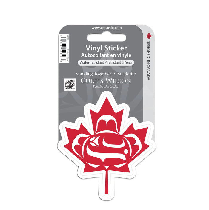 "Standing Together" 4 inch Vinyl sticker by Indigenous artist Curtis Wilson