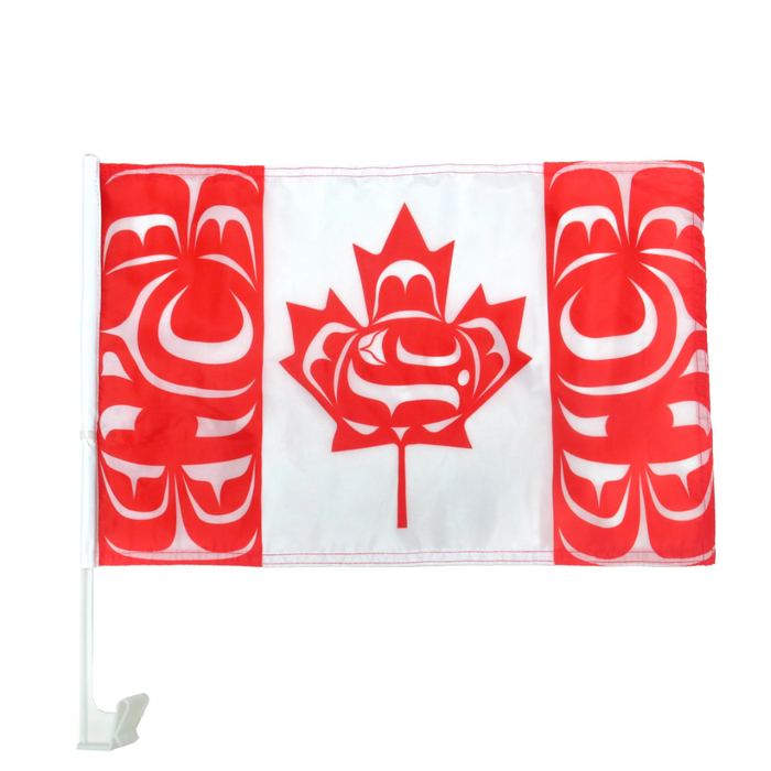 Standing Together Indigenous Flag 5' x 3' and 18"x12"  IN STOCK NOW! indigenous art gift by Curtis Wilson Canada