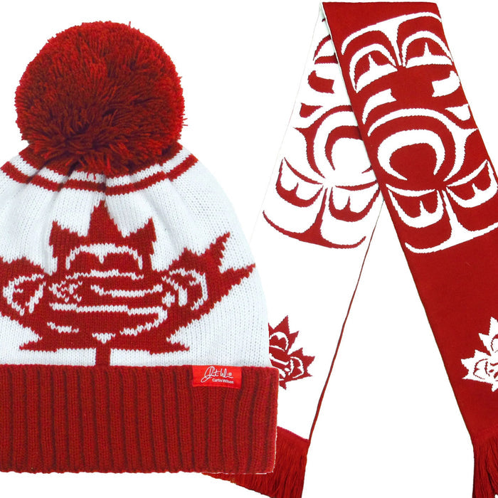 Standing Together Knit scarf and toque set by Curtis Wilson