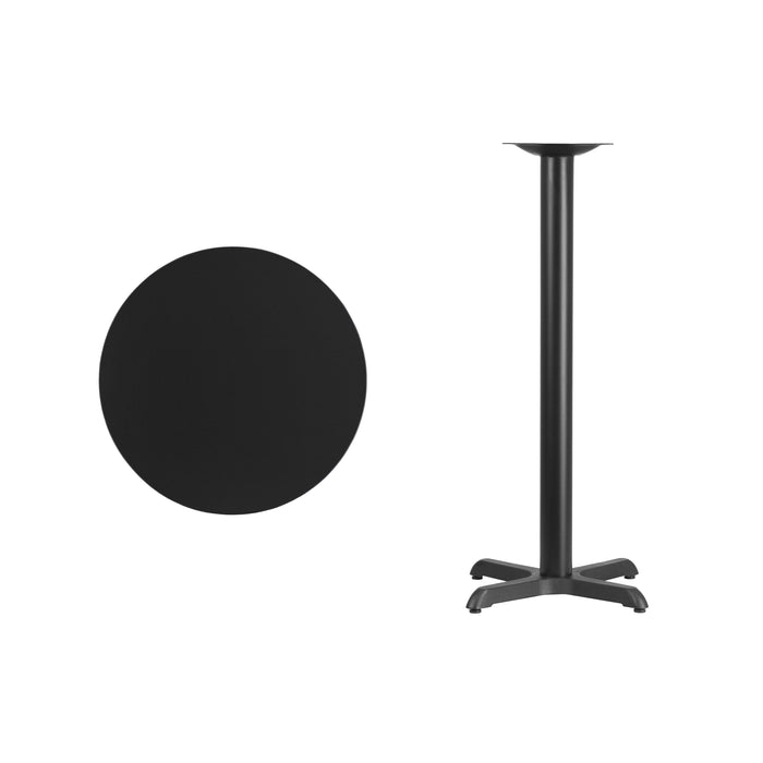 24RD Black Table-22x22 X-Base