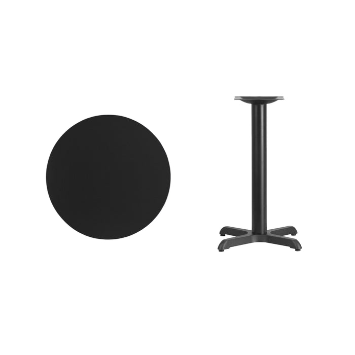 24RD Black Table-22x22 X-Base