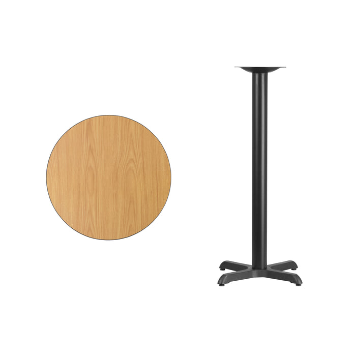 24RD NA Laminate Table-X-Base