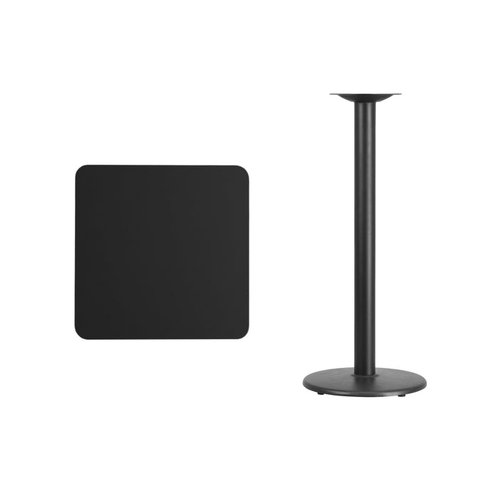 24SQ Black Table-18RD Base