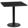 24SQ Black Table-18RD Base