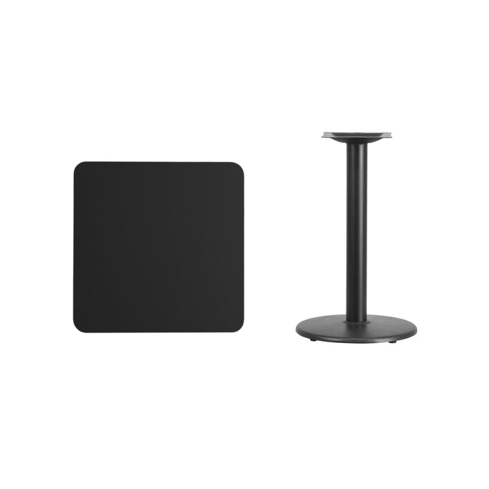 24SQ Black Table-18RD Base