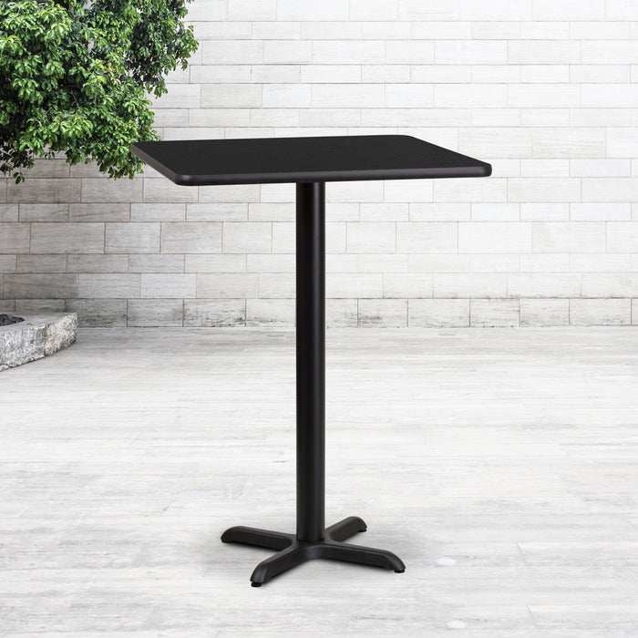 24SQ Black Table-22x22 X-Base