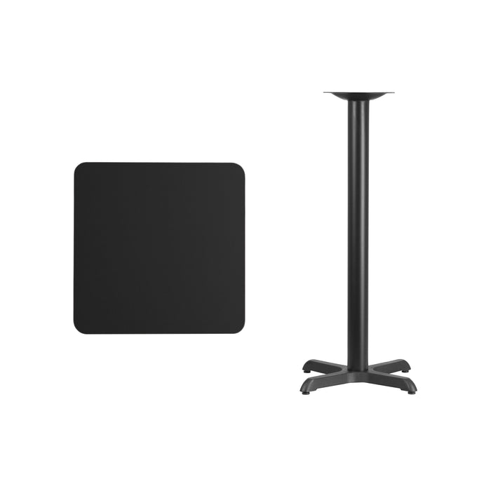 24SQ Black Table-22x22 X-Base