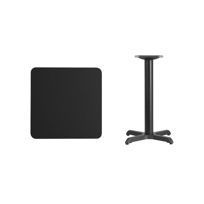 24SQ Black Table-22x22 X-Base