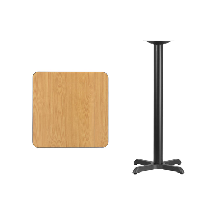 24SQ NA Laminate Table-X-Base