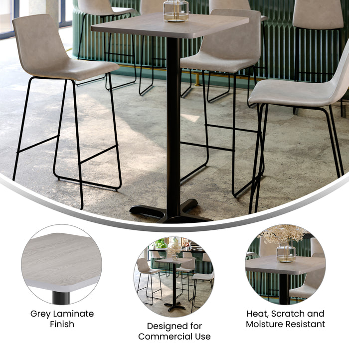 24x30 Gray Table Top & X Base