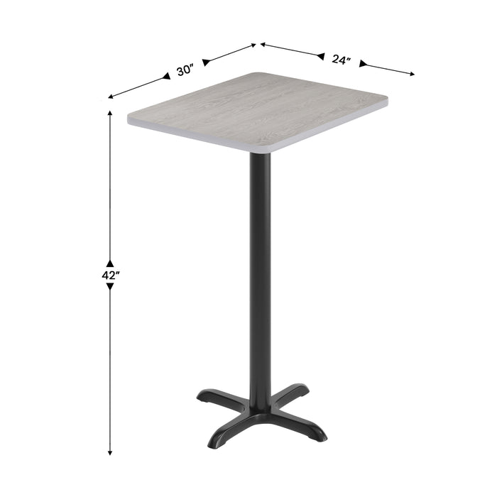 24x30 Gray Table Top & X Base
