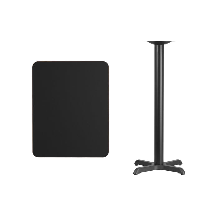 24x30 Black Table-22x22 X-Base