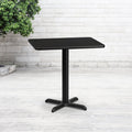 24x30 Black Table-22x22 X-Base