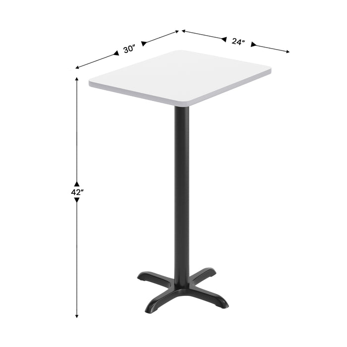 24x30 White Table Top & X Base