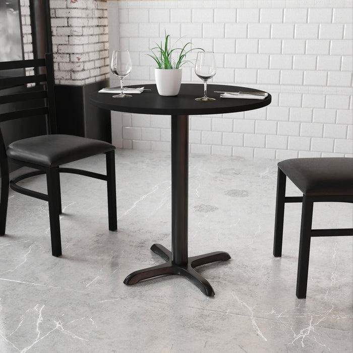 30RD Black Table-22x22 X-Base