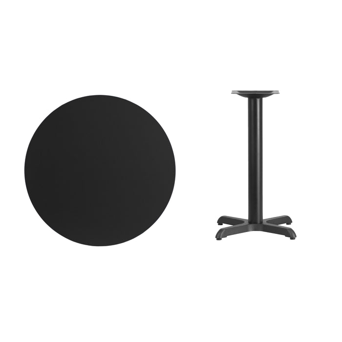 30RD Black Table-22x22 X-Base