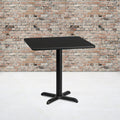 30SQ Black Table-22x22 X-Base