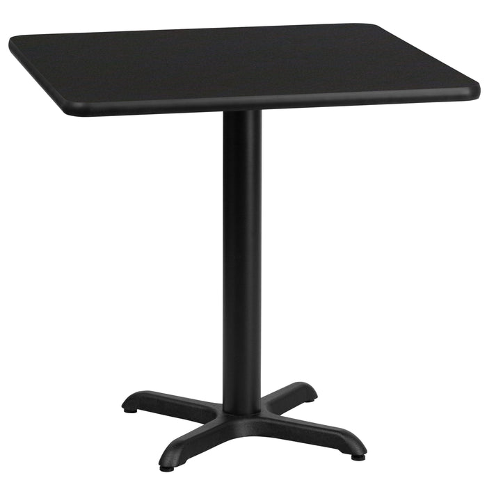 30SQ Black Table-22x22 X-Base